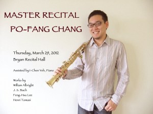 Po-Fang Chang Saxophone Recital
