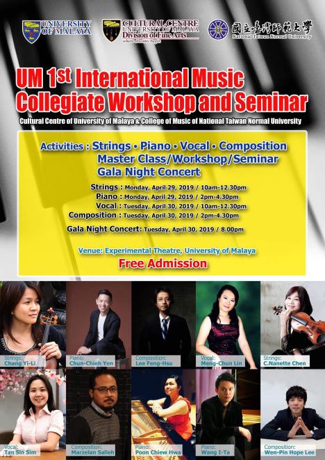 University of Malaya First International Music Collegiate Workshop and Seminar Poster